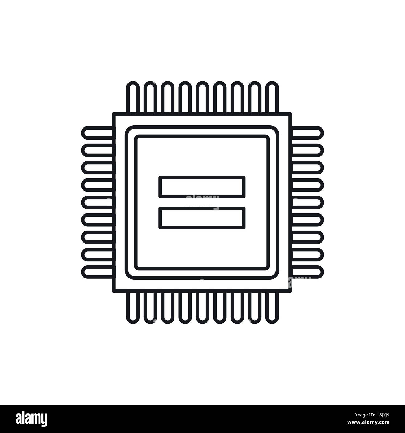 Electronic circuit board icon, outline style Stock Vector Image & Art ...