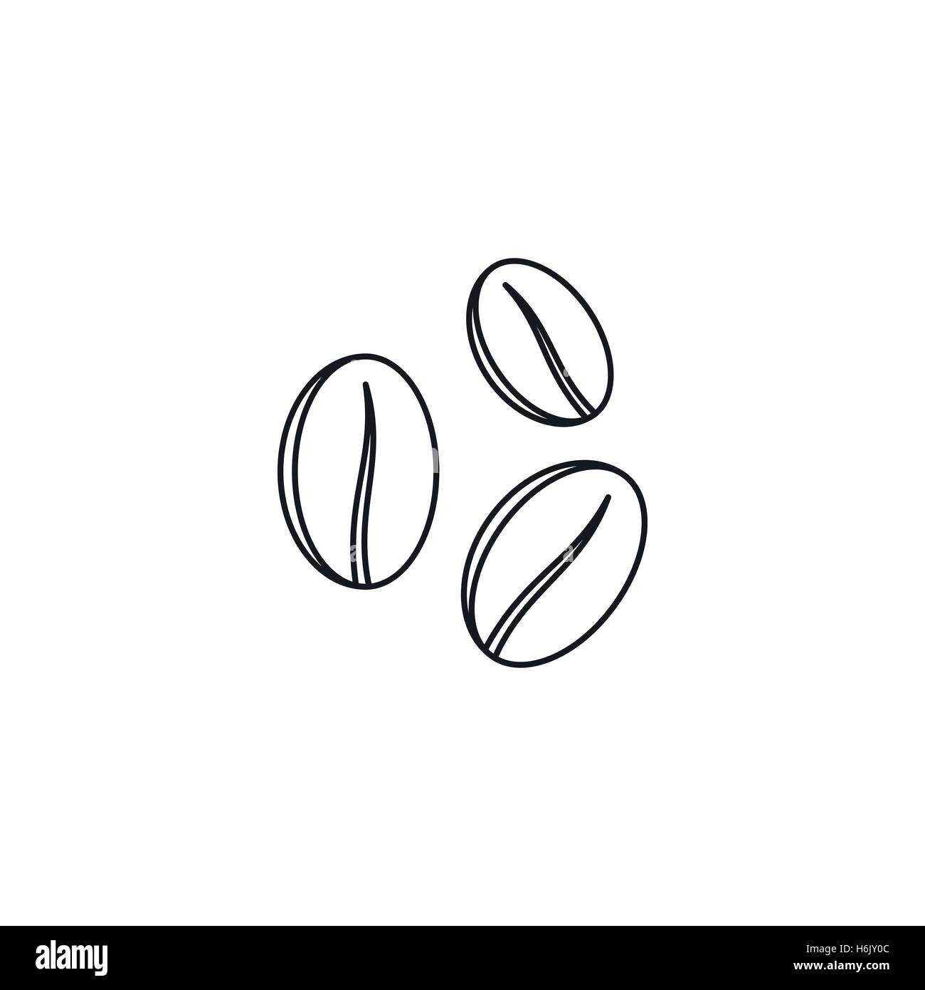 Coffee beans icon, outline style Stock Vector Image & Art - Alamy