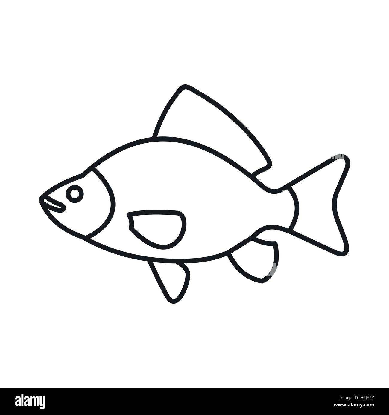 Fish icon, outline style Stock Vector Image & Art - Alamy