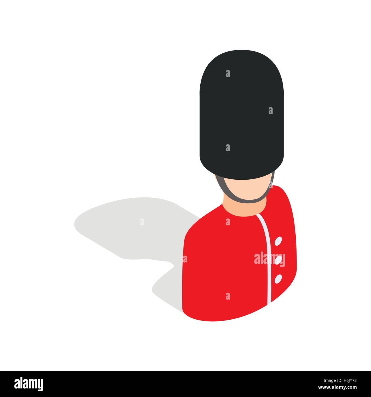 Royal guardsman icon, isometric 3d style Stock Vector