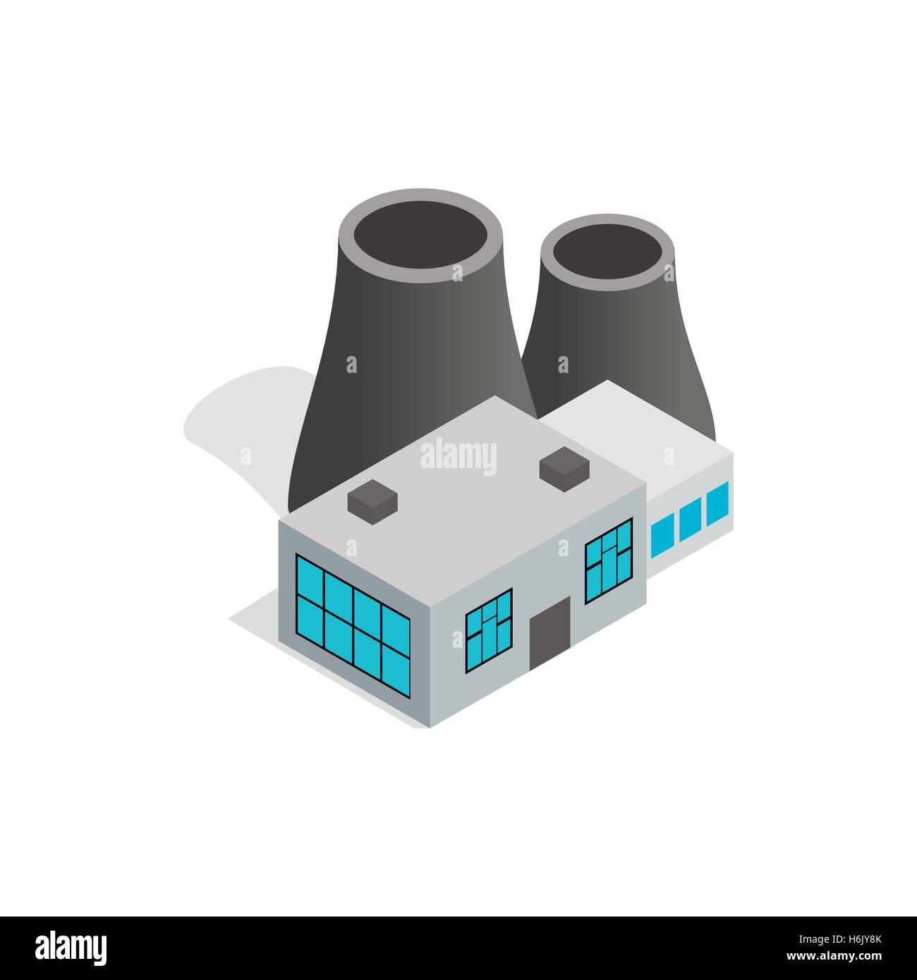 Thermal power station icon, isometric 3d style Stock Vector Image & Art ...