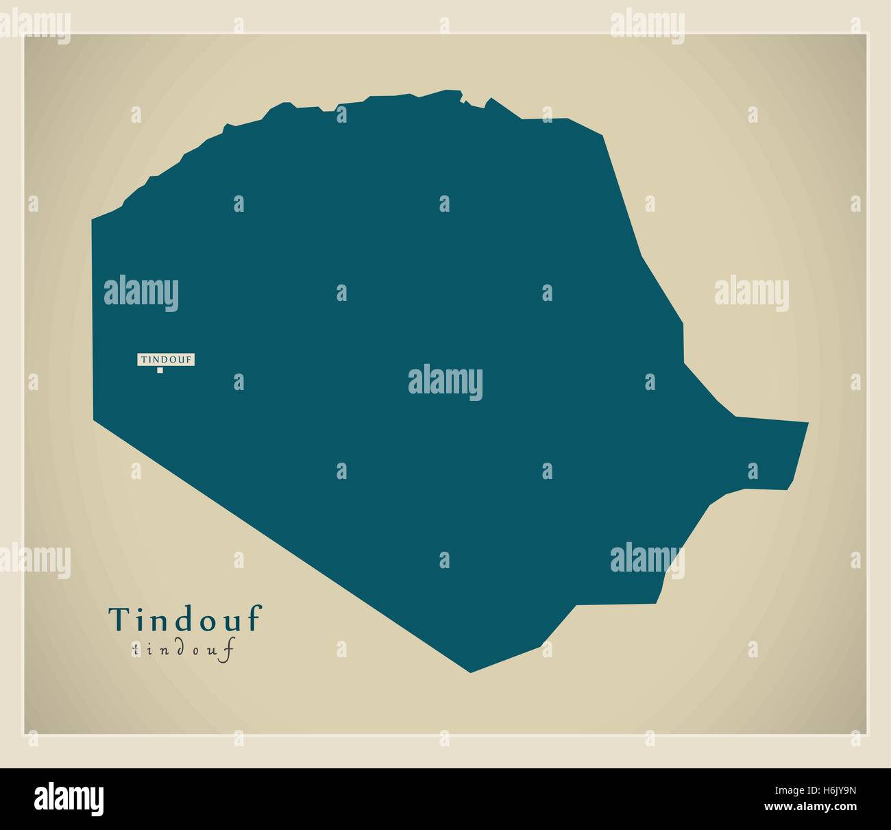 Modern Map - Tindouf DZ Stock Vector