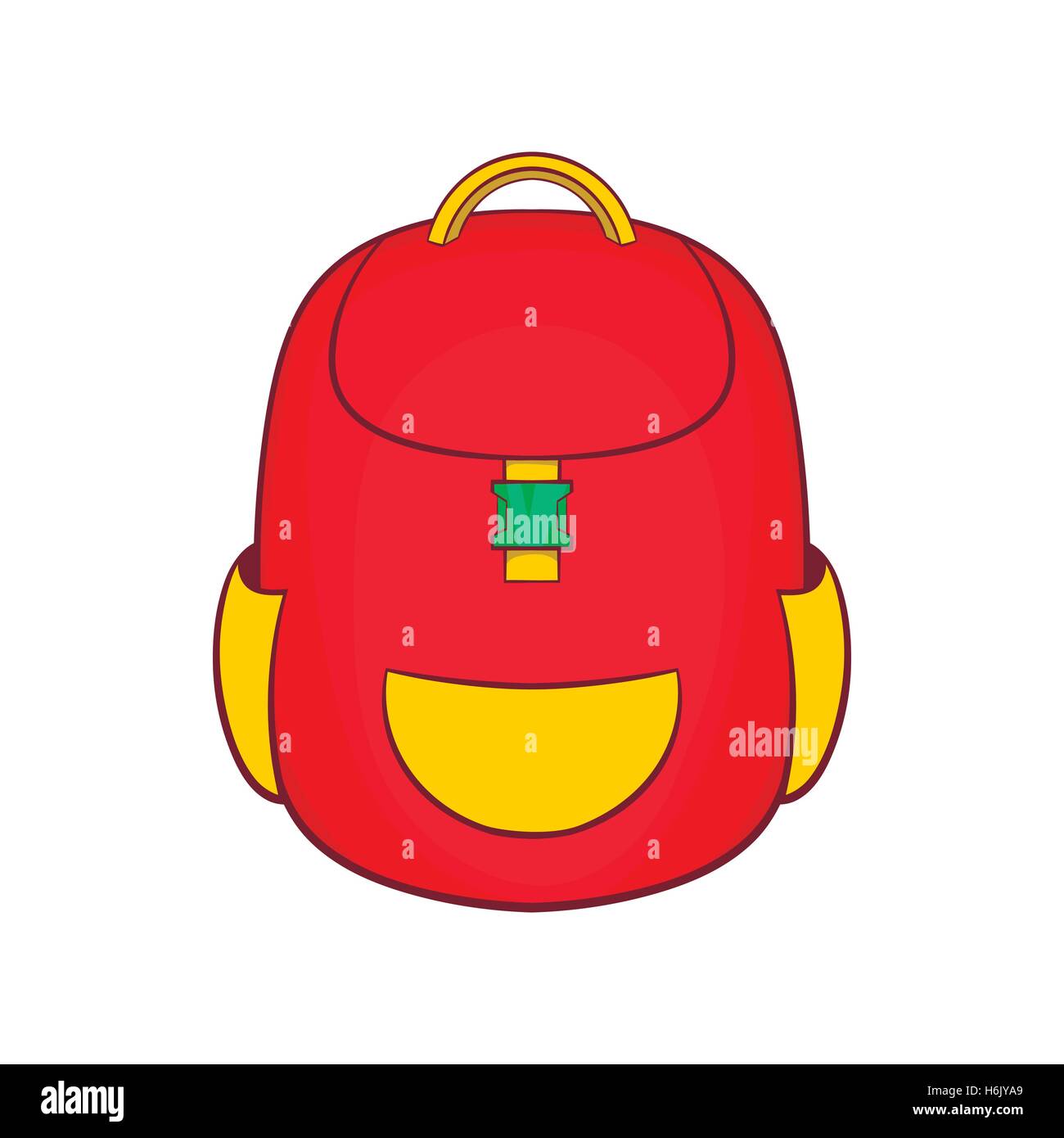Red backpack icon in cartoon style Stock Vector Image & Art Alamy