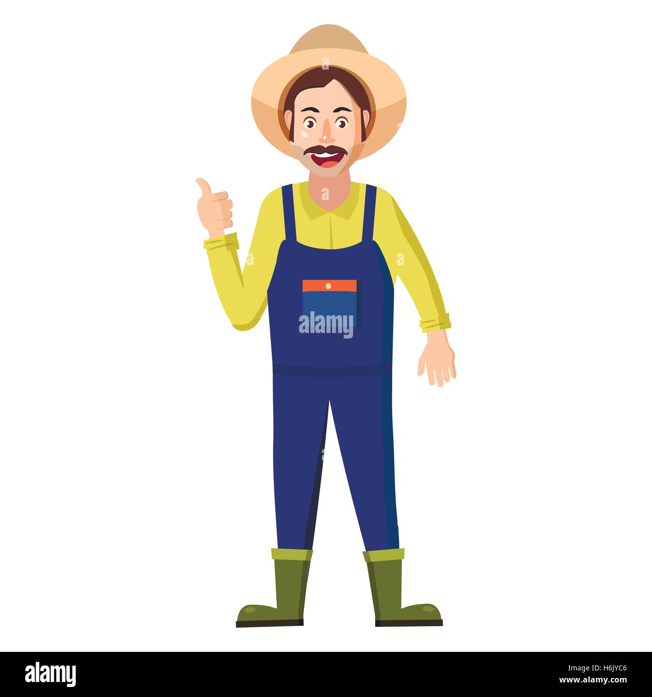 Farmer icon in cartoon style Stock Vector Image & Art - Alamy