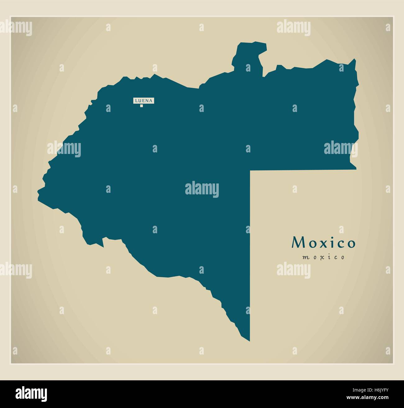 Modern Map - Moxico AO Stock Vector