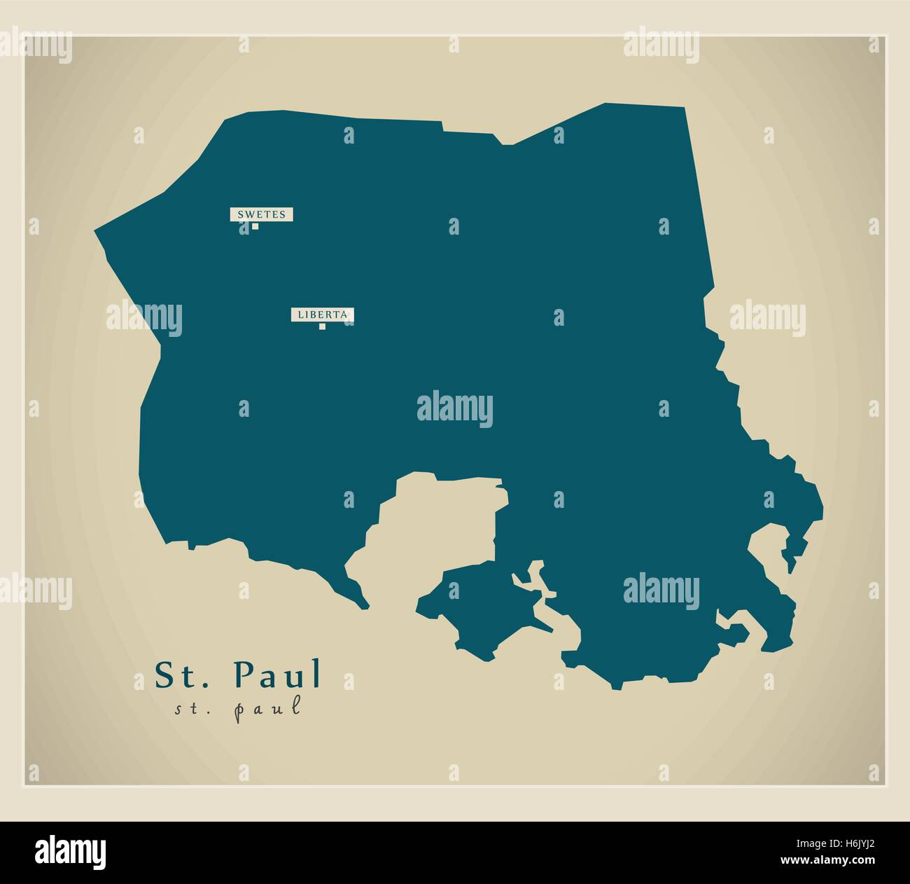 Saint paul minnesota map with neighborhoods Vector Image