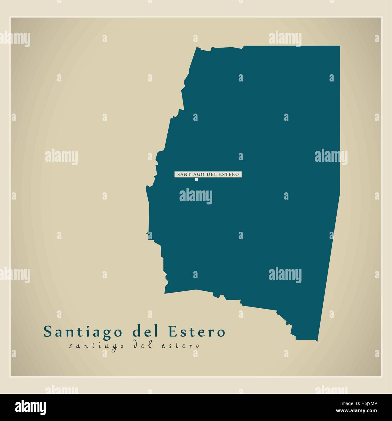 Modern Map - Santiago del Estero AR Stock Vector