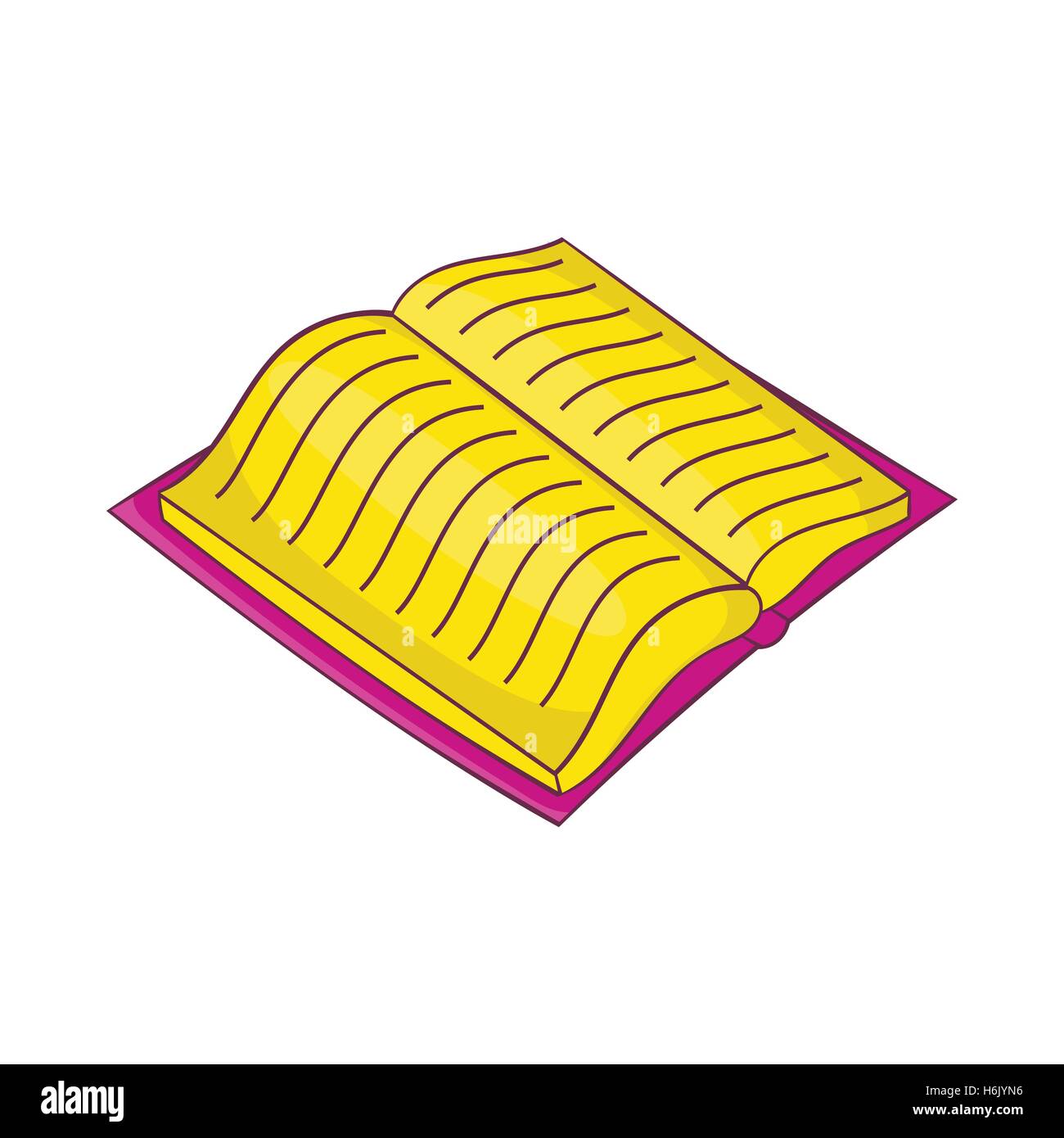 Open thick book with text icon, cartoon style Stock Vector Image & Art ...