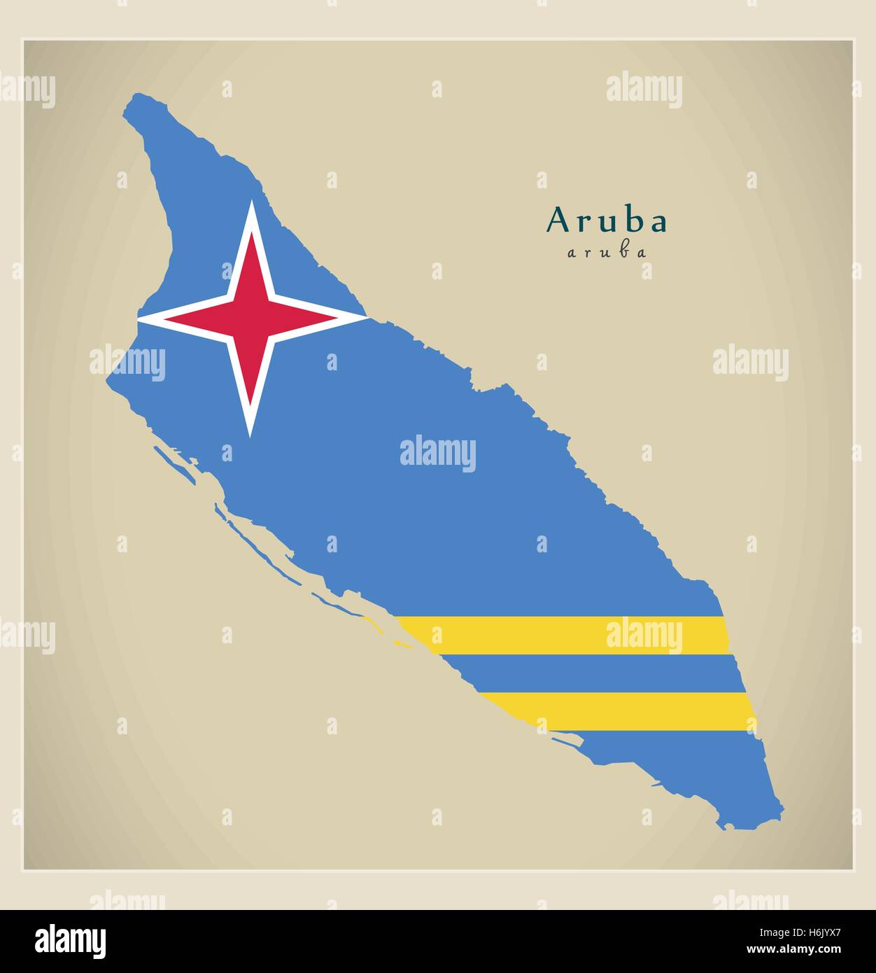 Aruba map hires stock photography and images Alamy