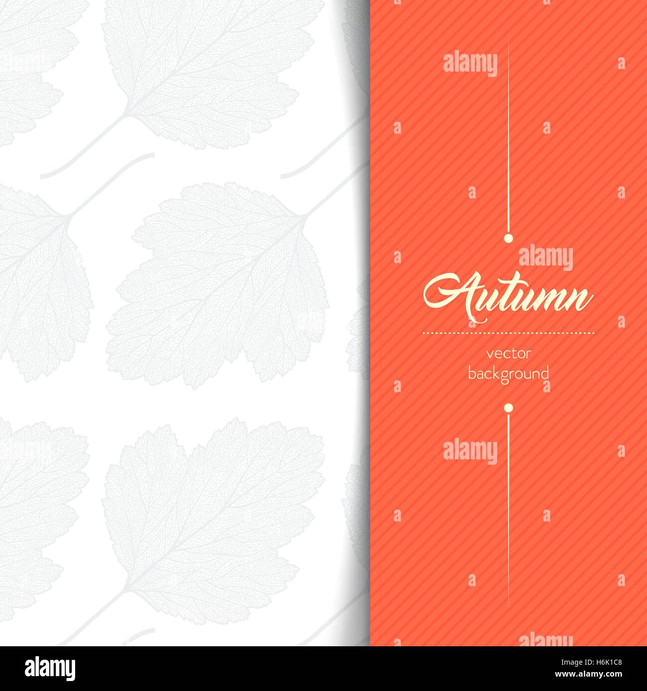 Autumn greeting card template, banner or flyer. Fall leaf Stock Vector ...