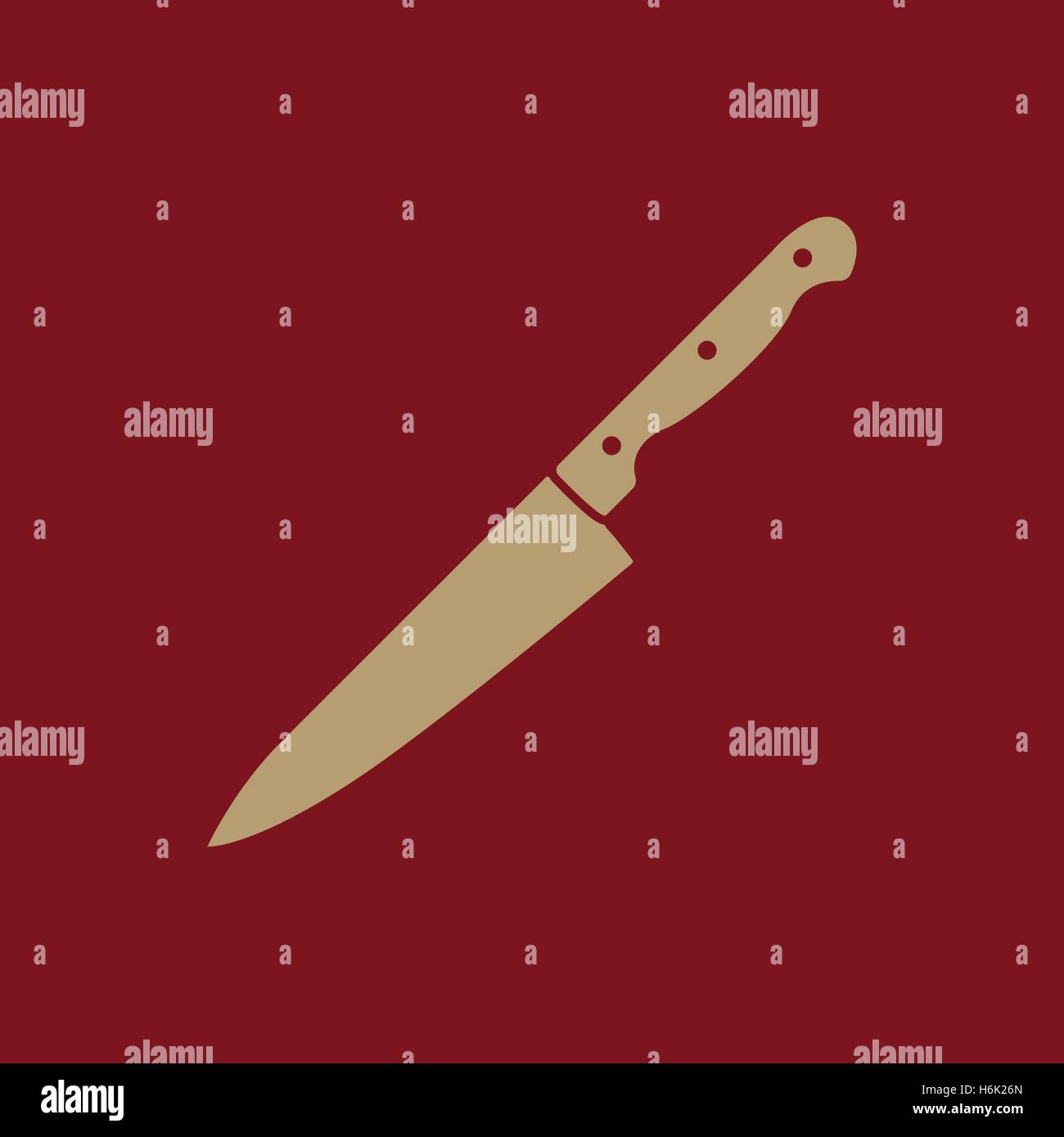 The knife icon. Chopper Knife symbol. Flat Vector illustration Stock