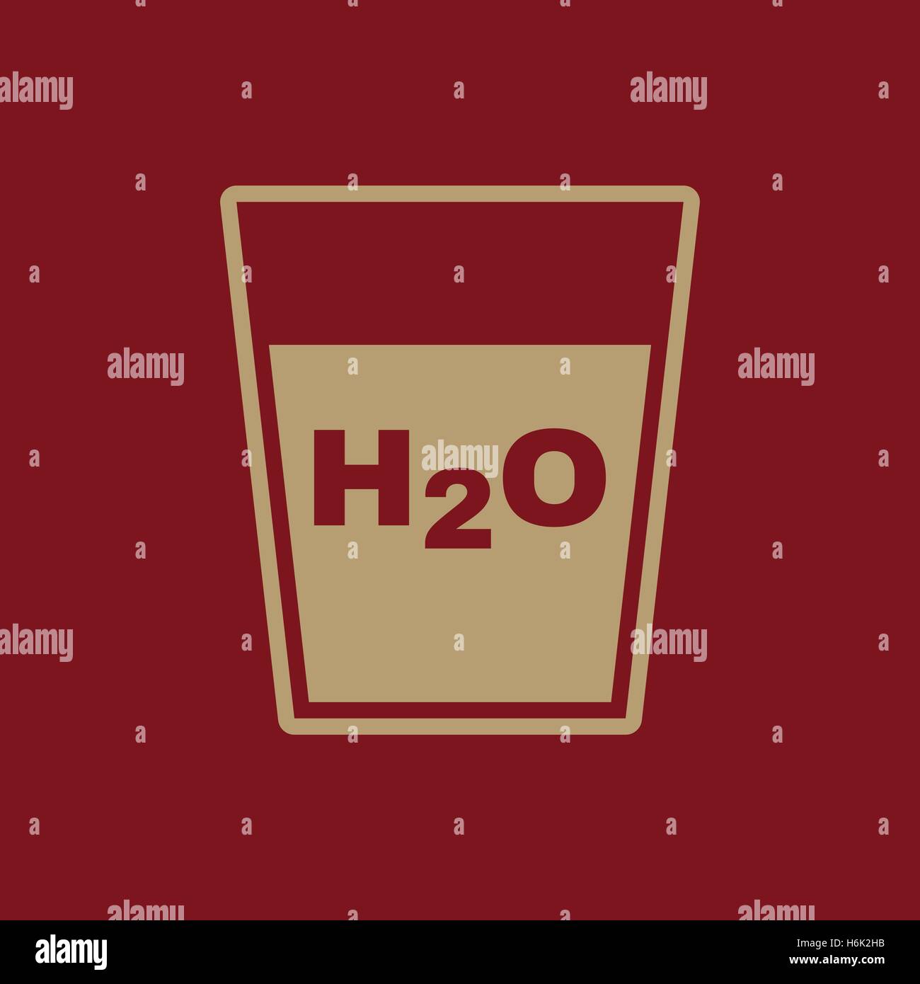 The H2O icon. Water and drink, aqua symbol. Flat Vector illustration ...