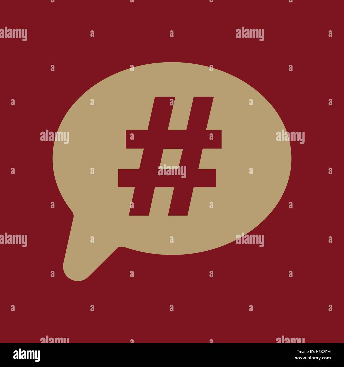 The hashtag icon. Social network and web communicate symbol. Flat ...