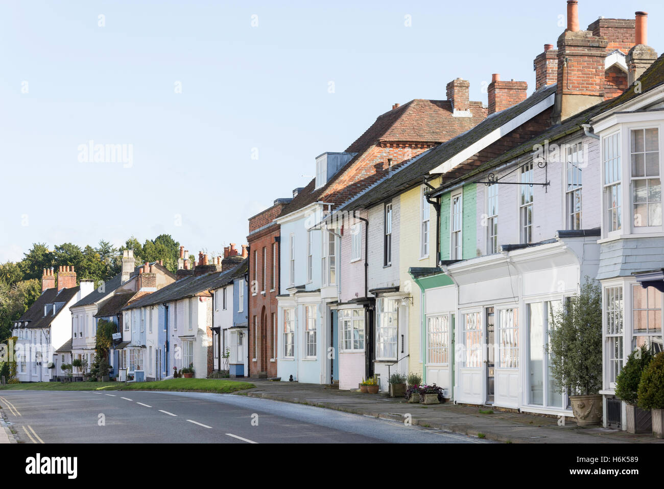 Period houses, East Street, New Alresford, Hampshire, England, United