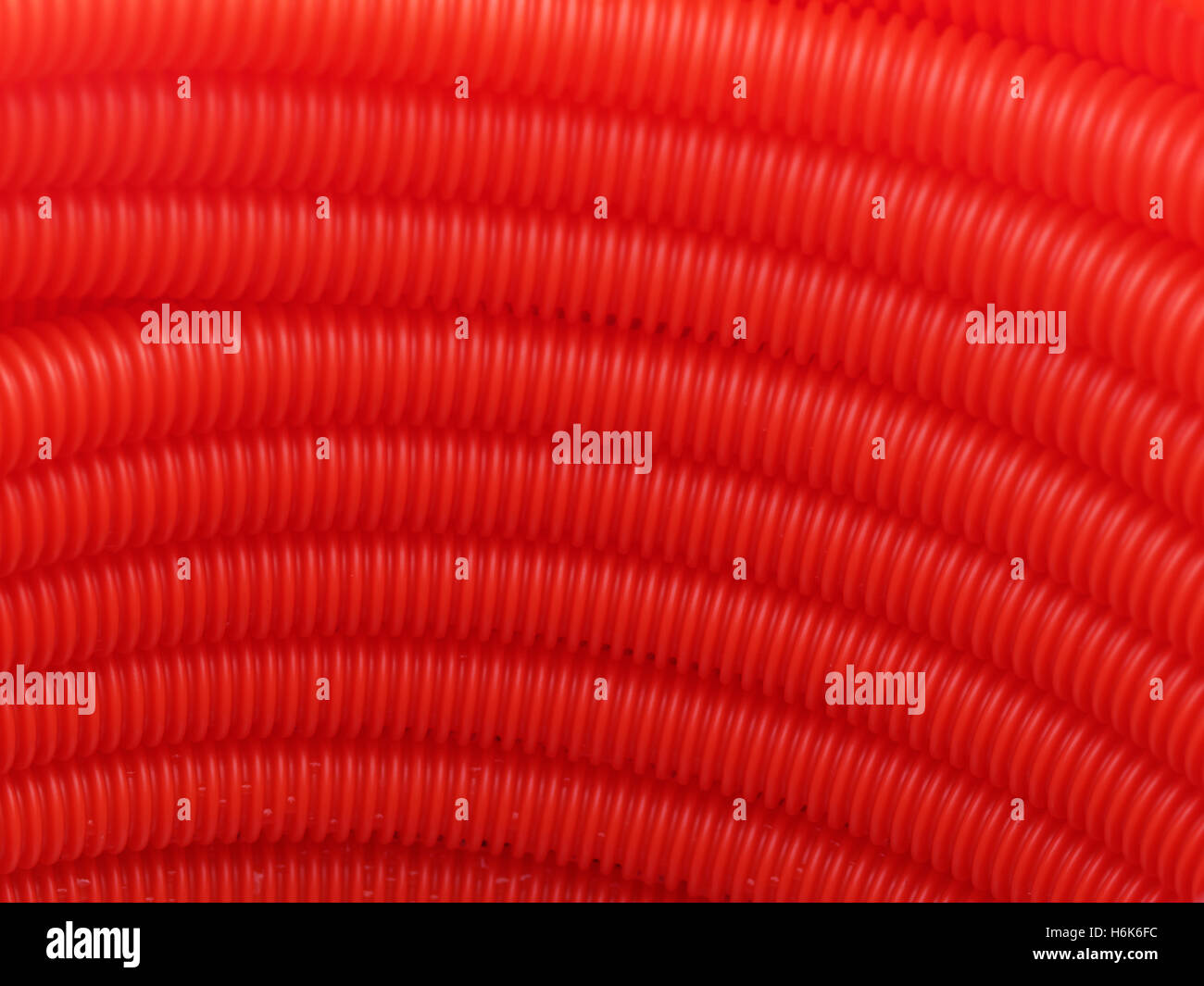 Ticino flexible plastic cable management hose for electric installations Stock Photo