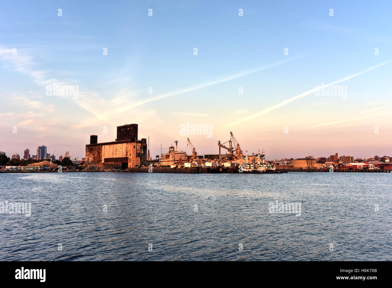 The Red Hook Grain Terminal in the Red Hook neighborhood of Brooklyn