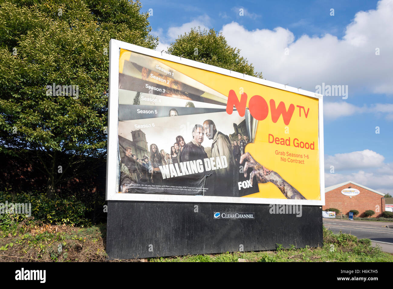 Advertising billboard, Bath Road (A4), Slough, Berkshire, England, United Kingdom Stock Photo