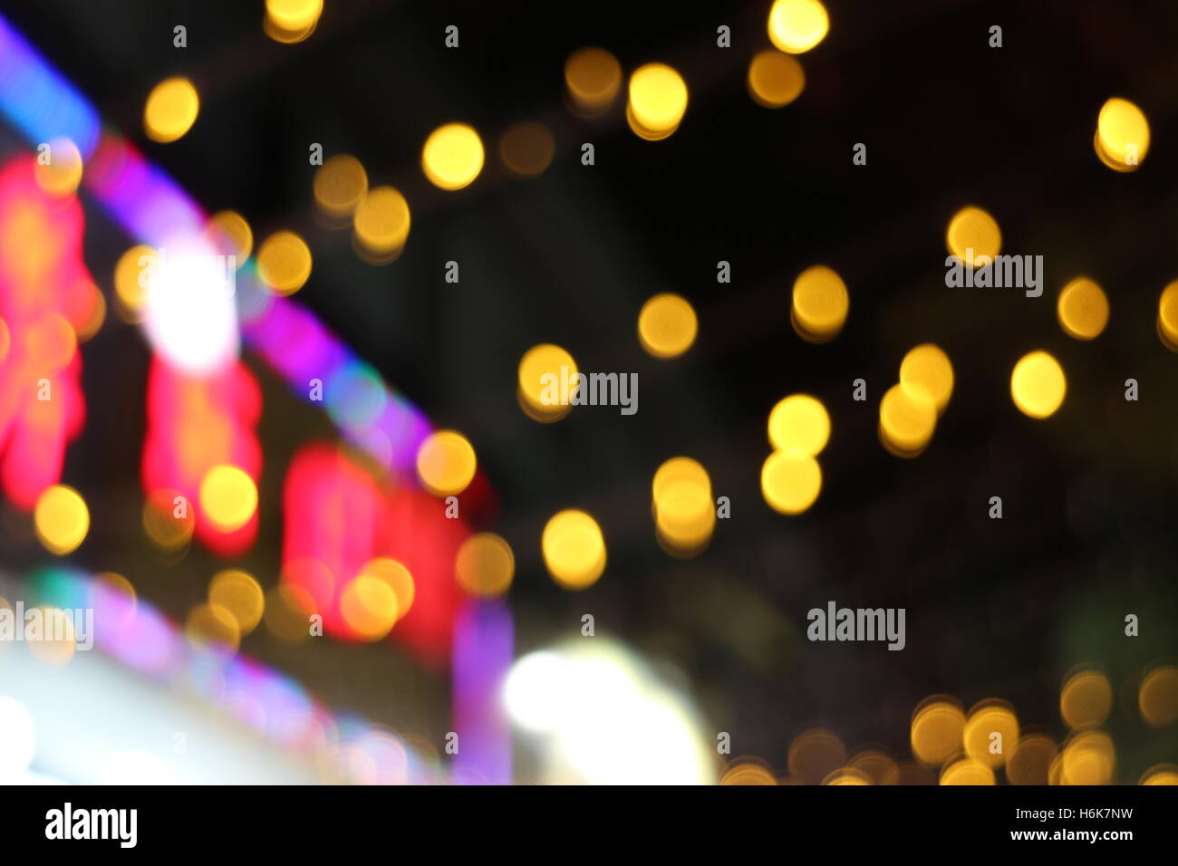 Defocused night lights on street Stock Photo - Alamy