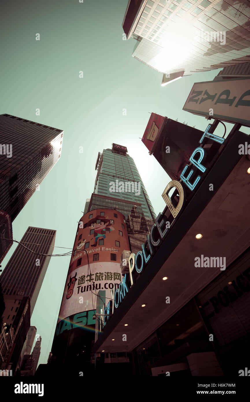 New York Police Department office on Times Square Stock Photo - Alamy