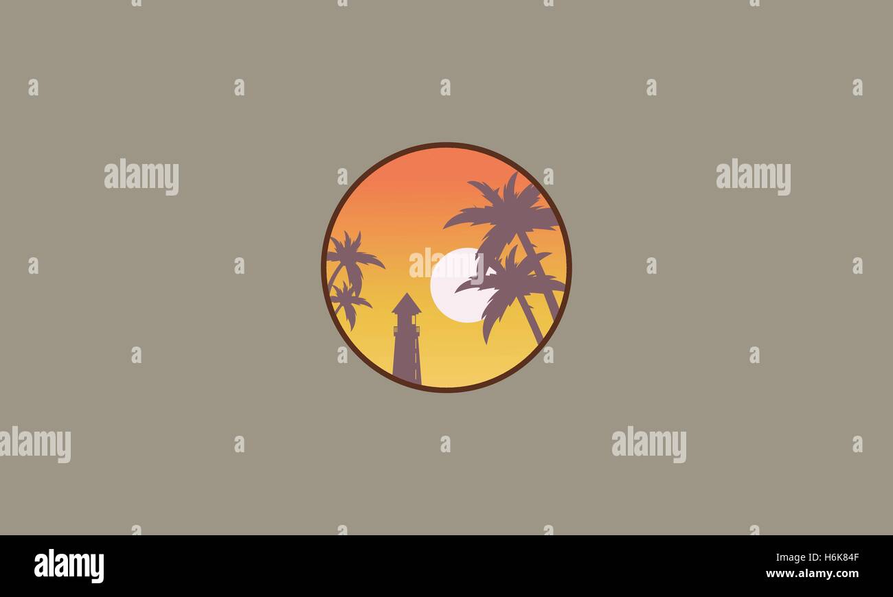 Sea scape island Stock Vector Images - Alamy