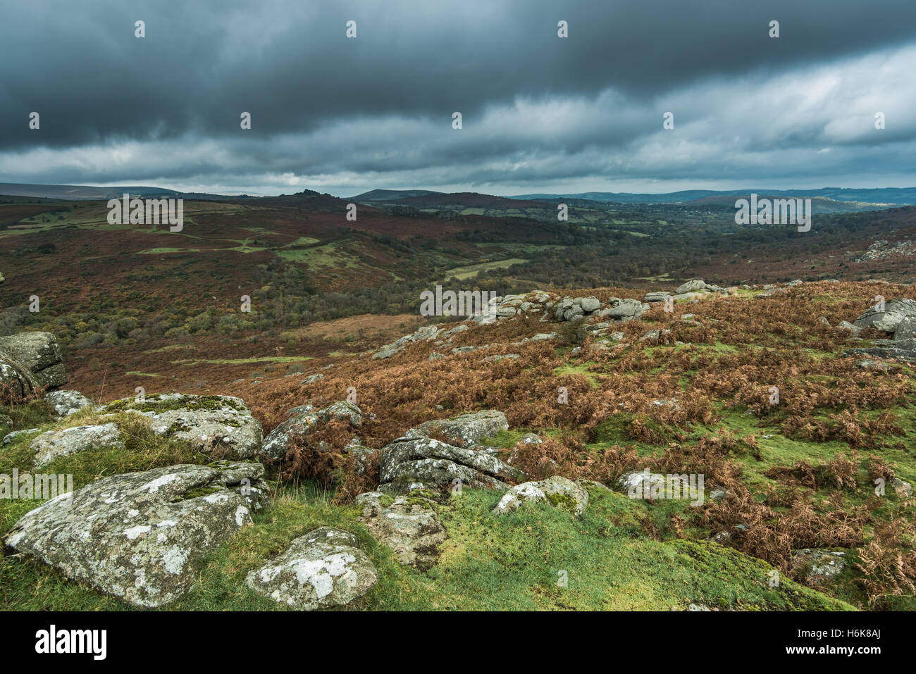 wilderness and overcast British weather in moors Stock Photo Alamy