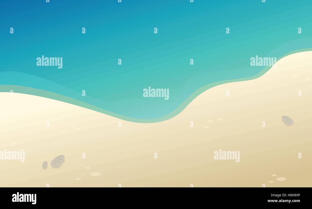 Beautiful landscape beach collection stock vector illustration Stock ...