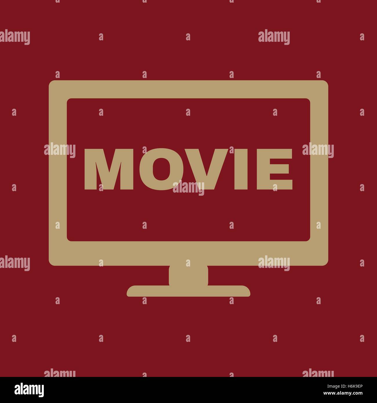 The movie icon. Television and tv, cinema, film symbol. Flat Vector