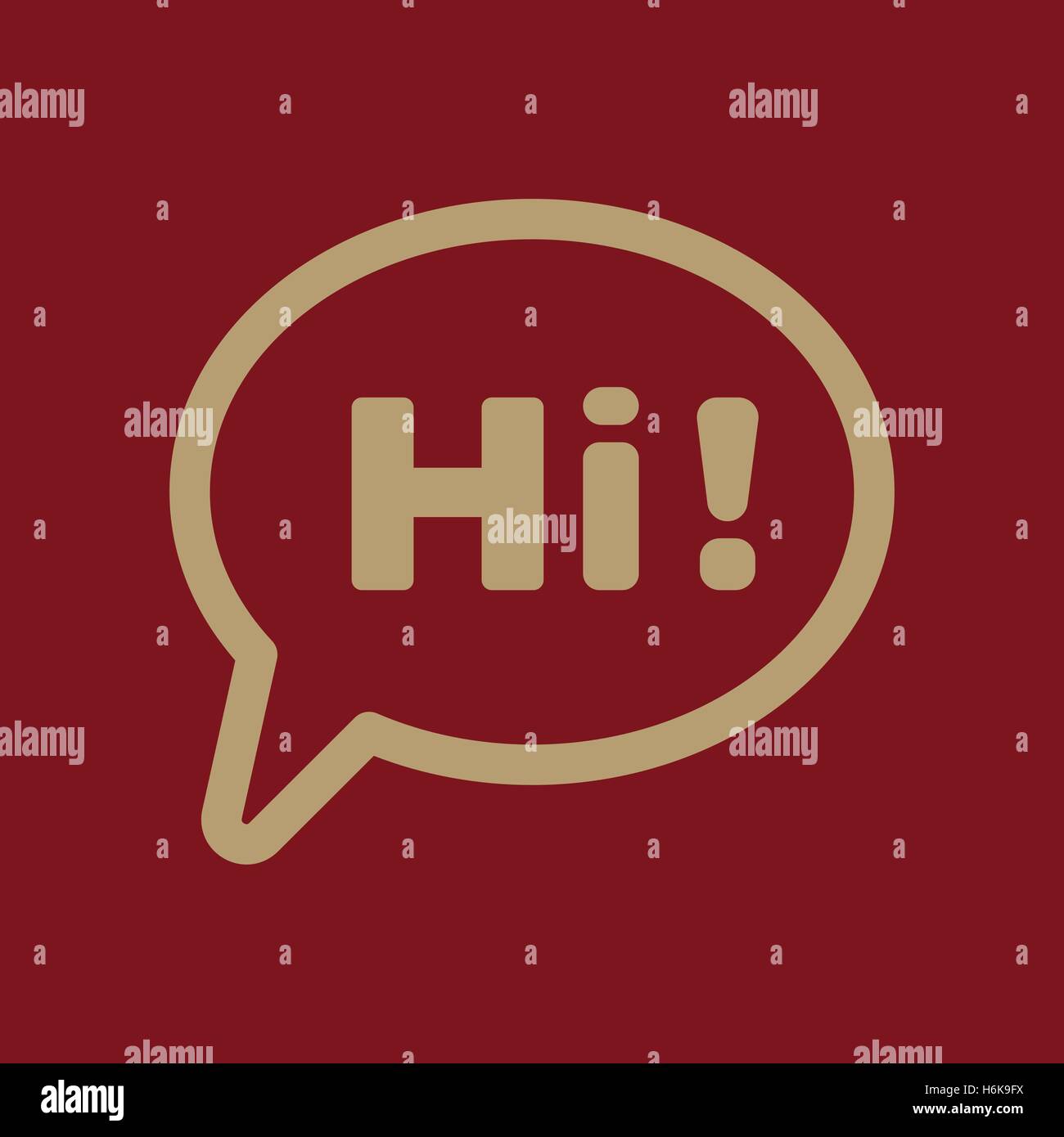 The hi icon. Greet and hello symbol. Flat Vector illustration Stock ...