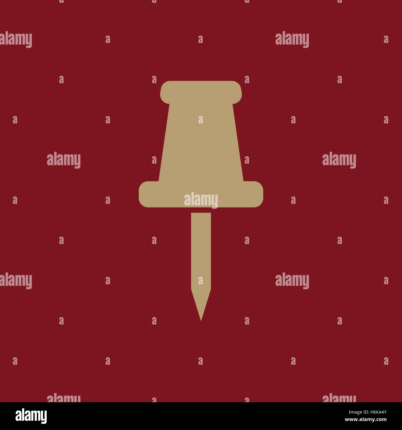 The push pin icon. Memo and note, attachment symbol. Flat Vector ...