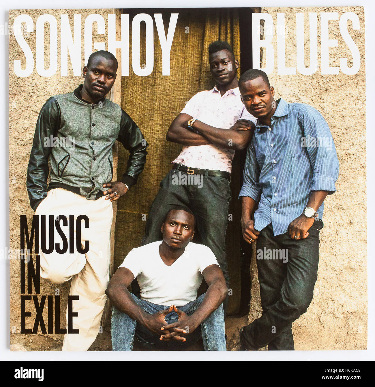 Cover of 'Music In Exile', 2015 album by Songhoy Blues on Transgressive Records - Editorial use only Stock Photo