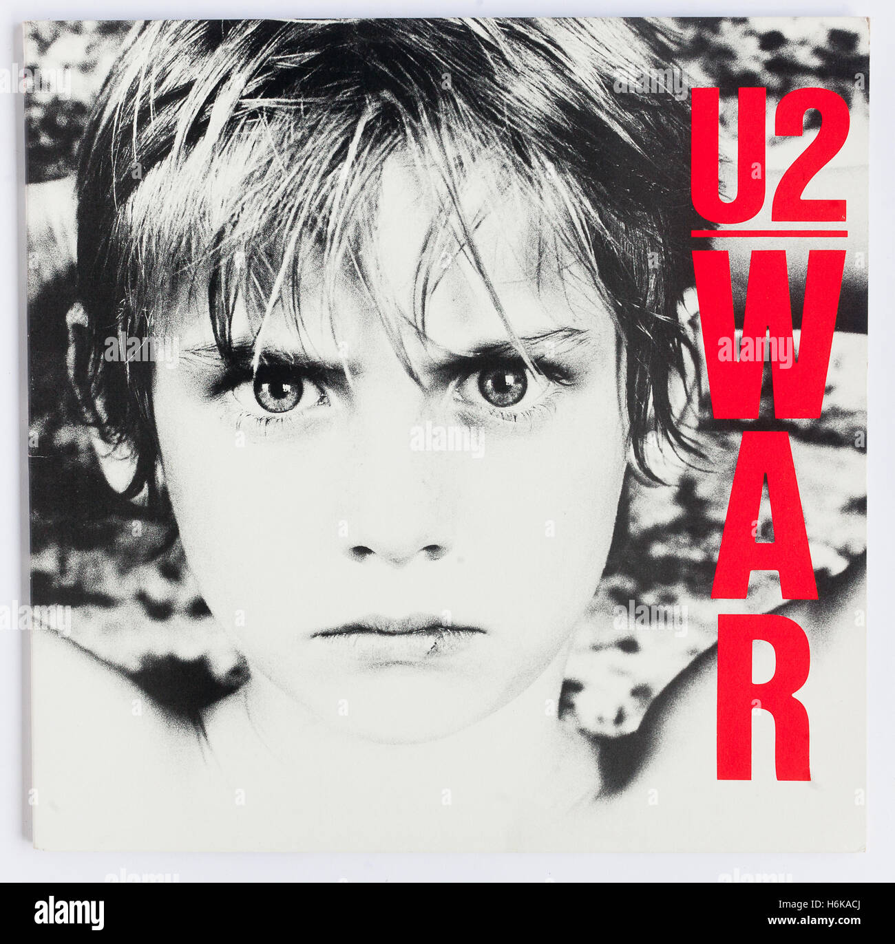 Cover of 'War', 1983 album by U2 on Island Records - Editorial use only Stock Photo
