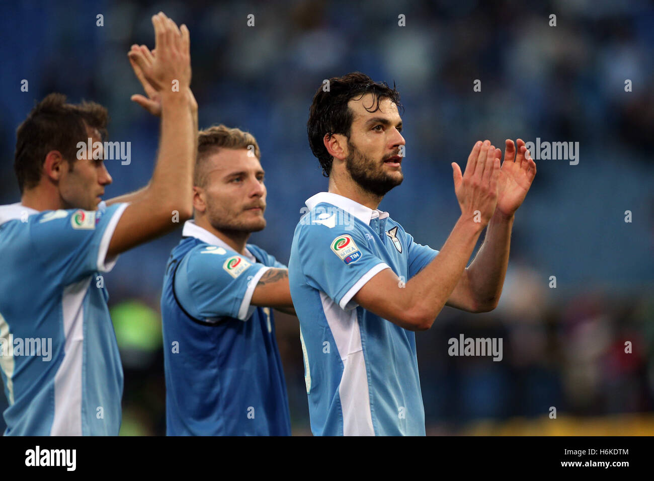 Rome, Italy. 30th October, 2016. Parolo celebrates the victory in the ...