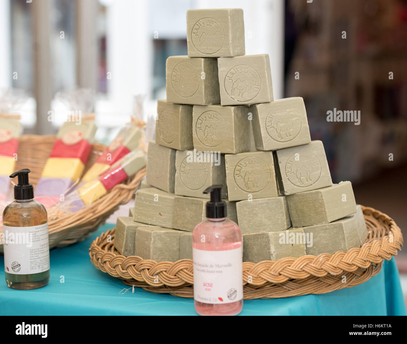 Soap for sale, French Street market, Brentwood, Essex Stock Photo