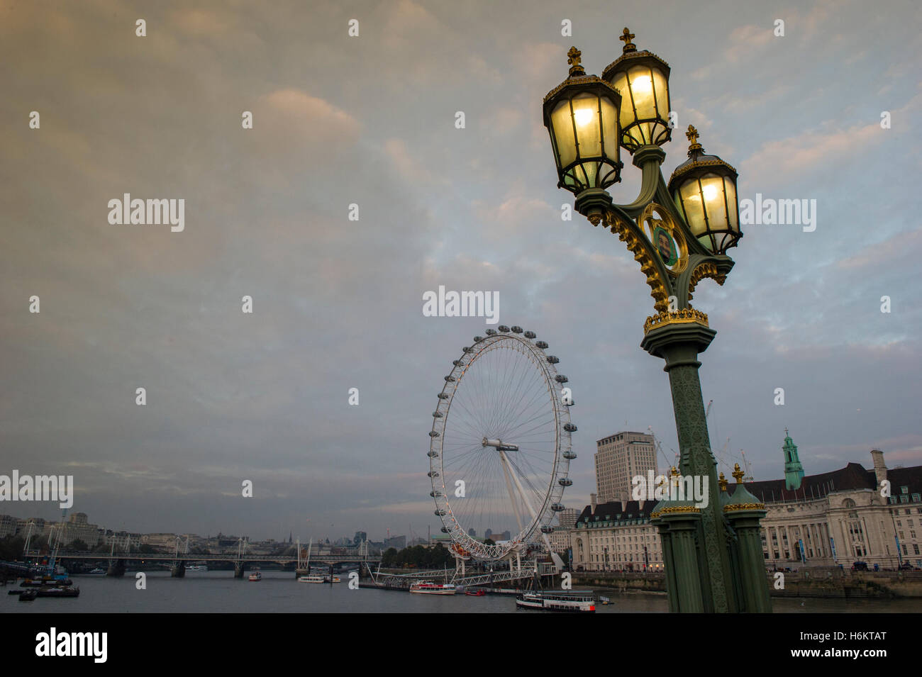 London Eye and County Hall Stock Photo - Alamy