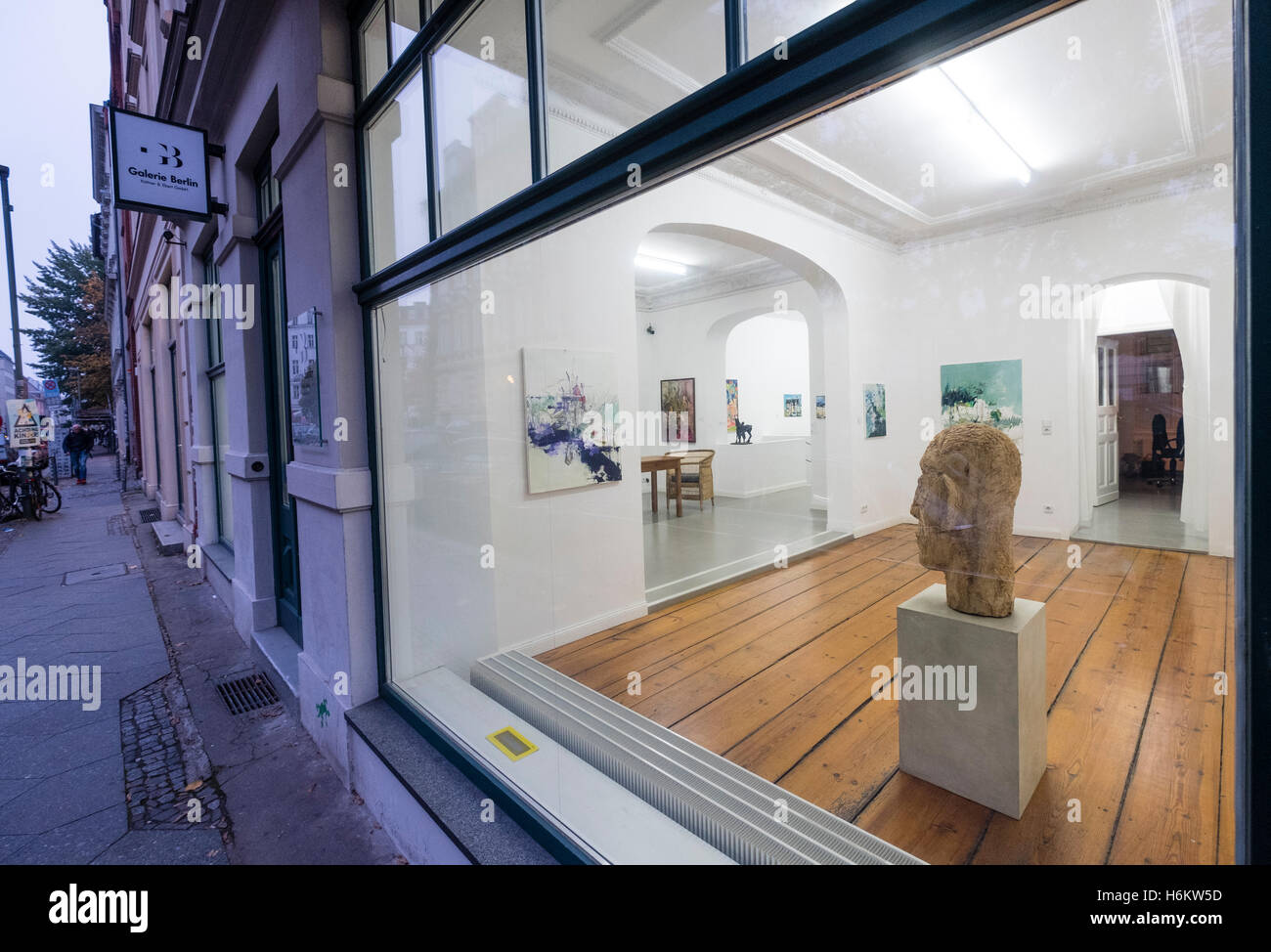 Exterior of Galerie Berlin, art gallery on Auguststrasse a street with many art galleries in