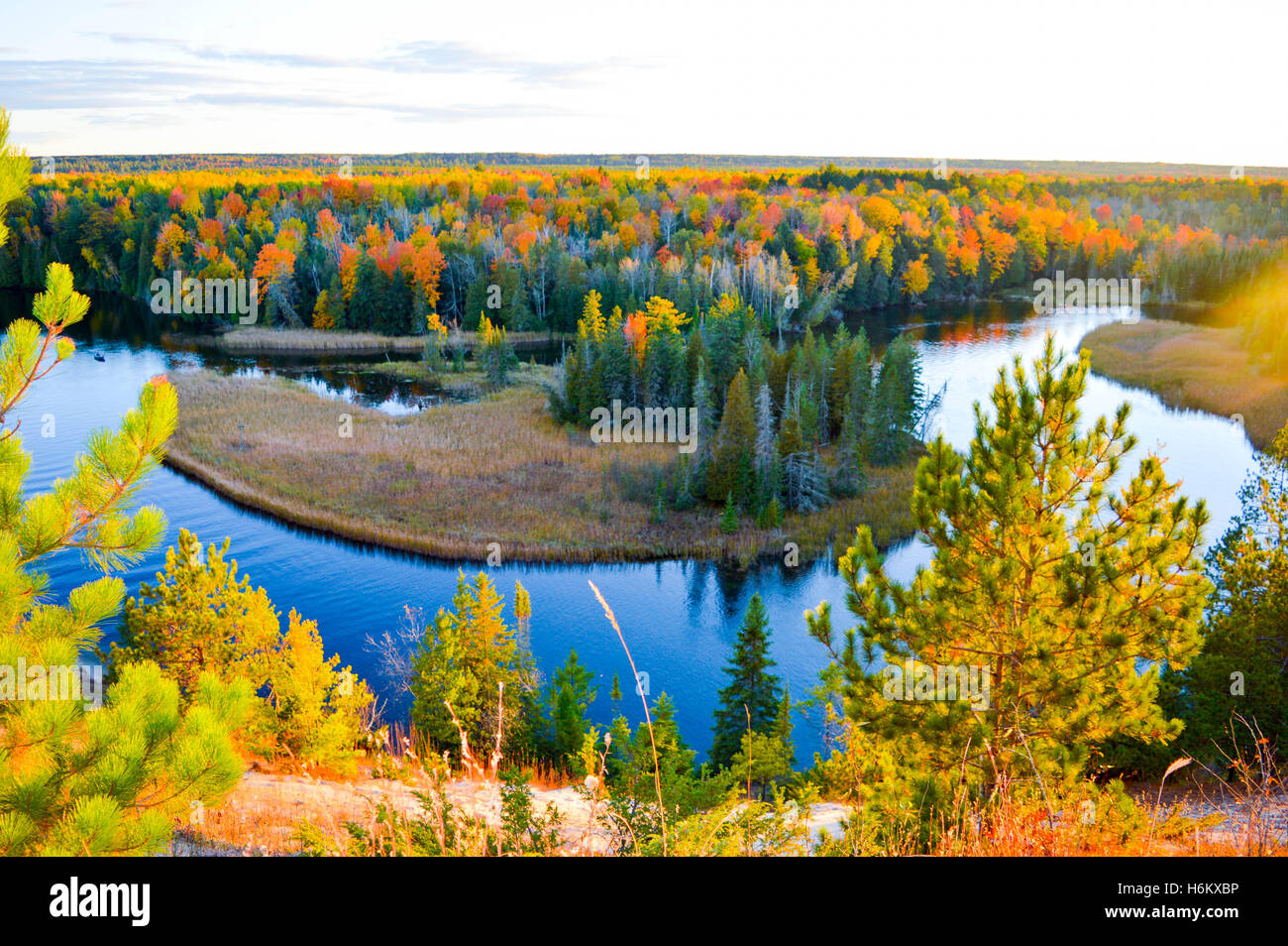 The High banks of the Ausable River in Autumn Stock Photo Alamy