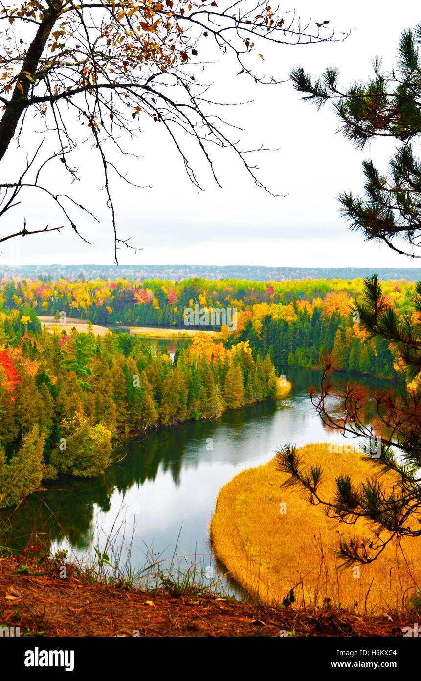 The High banks of the Ausable River in Autumn Stock Photo Alamy