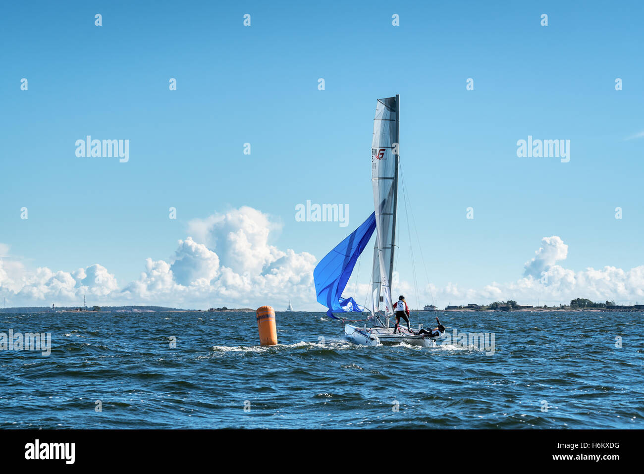 F18 sailing competition in Helsinki, Finland, Europe, EU Stock Photo