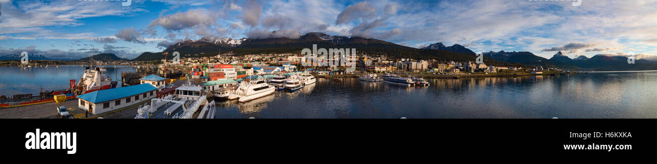 Panorama of Ushuaia, Tierra del Fuego, Argentina Stock Photo