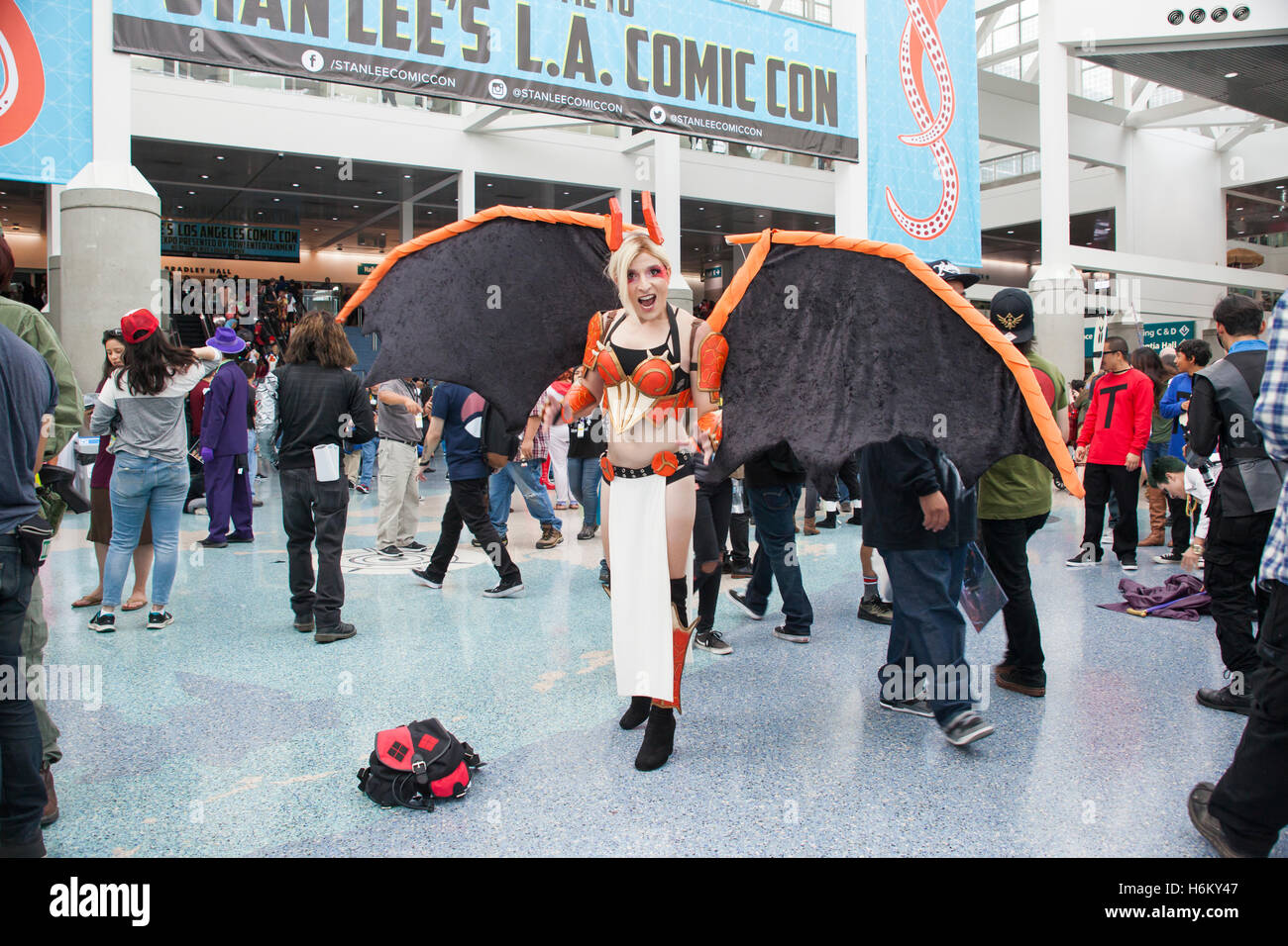 STAN LEE LA COMIC CON: October 29, 2016, Los Angeles, California. Cosplayers and fans come out for the annual convention. Stock Photo