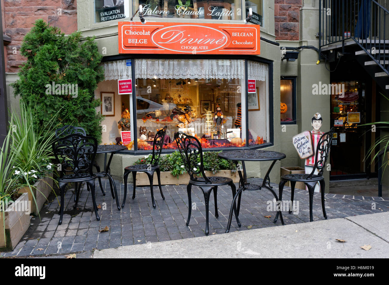 Divine Belgian chocolate store on Crescent Street in downtown Montreal