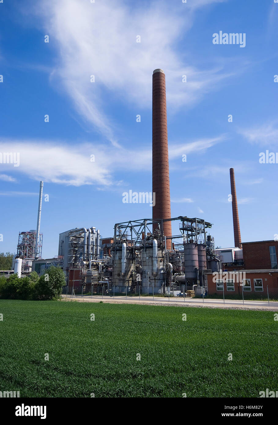 a factory in nature Stock Photo