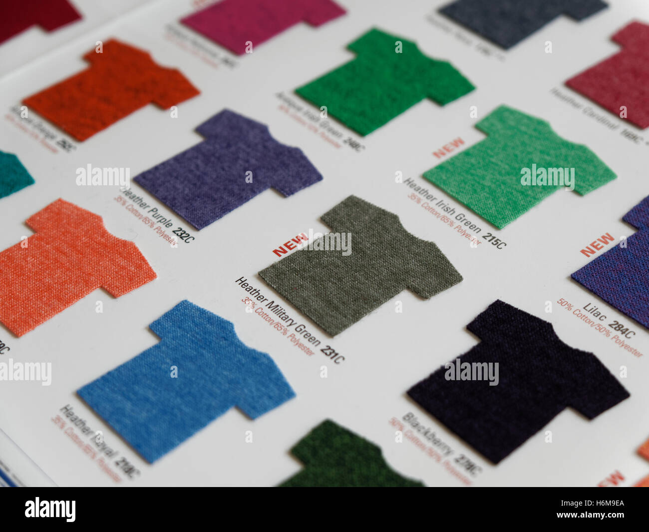 Textile color samples Stock Photo - Alamy