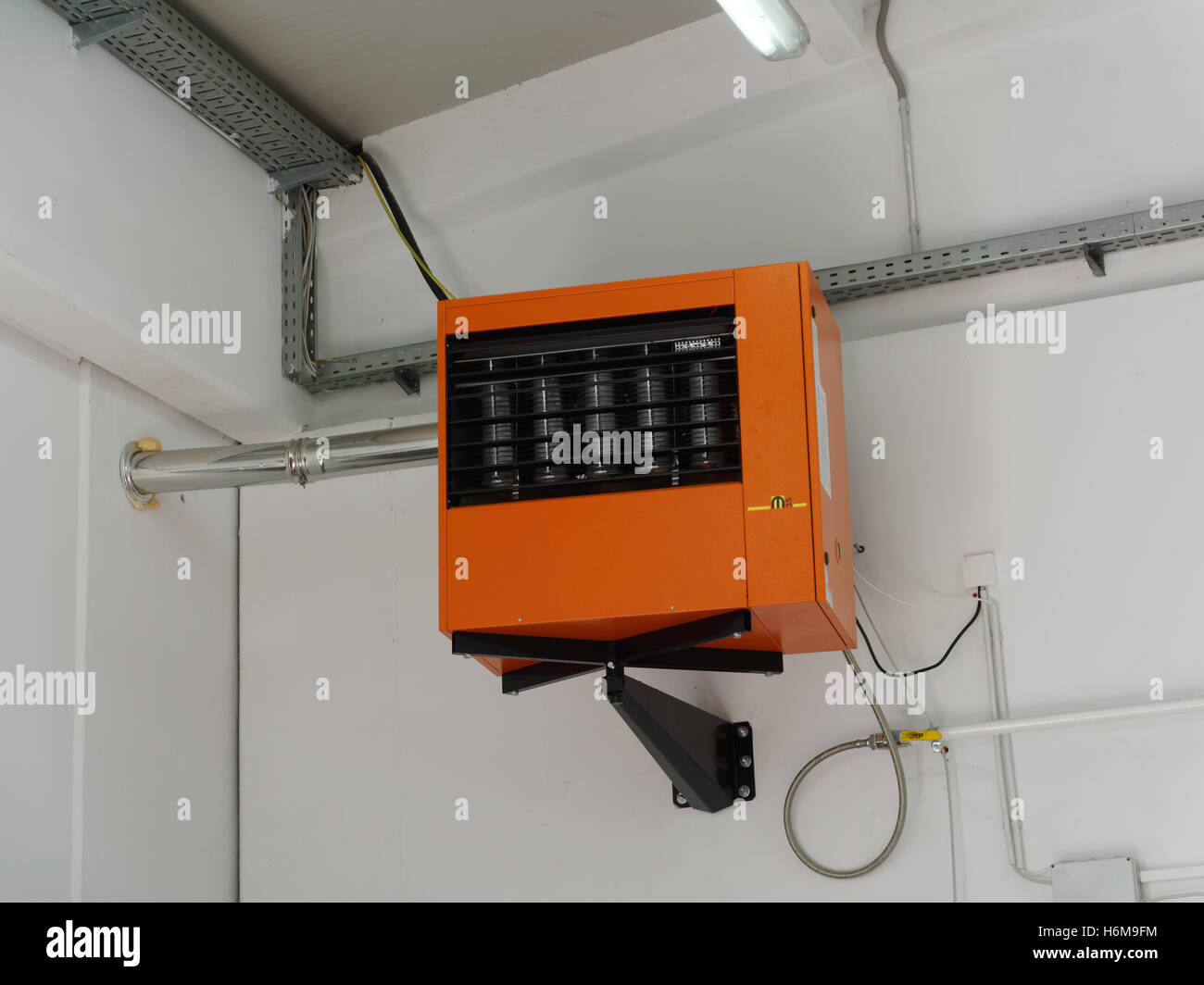 Industrial gas heating device Stock Photo