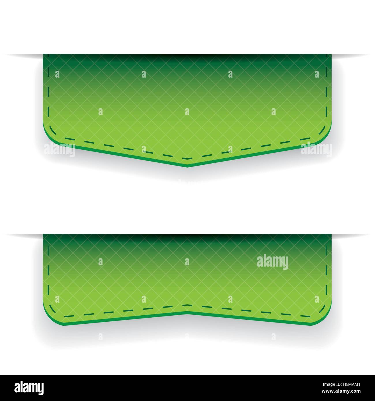 Green ribbon set vector Stock Vector