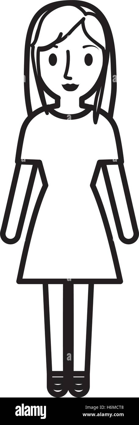 teen girl character avatar vector illustration design Stock Vector ...