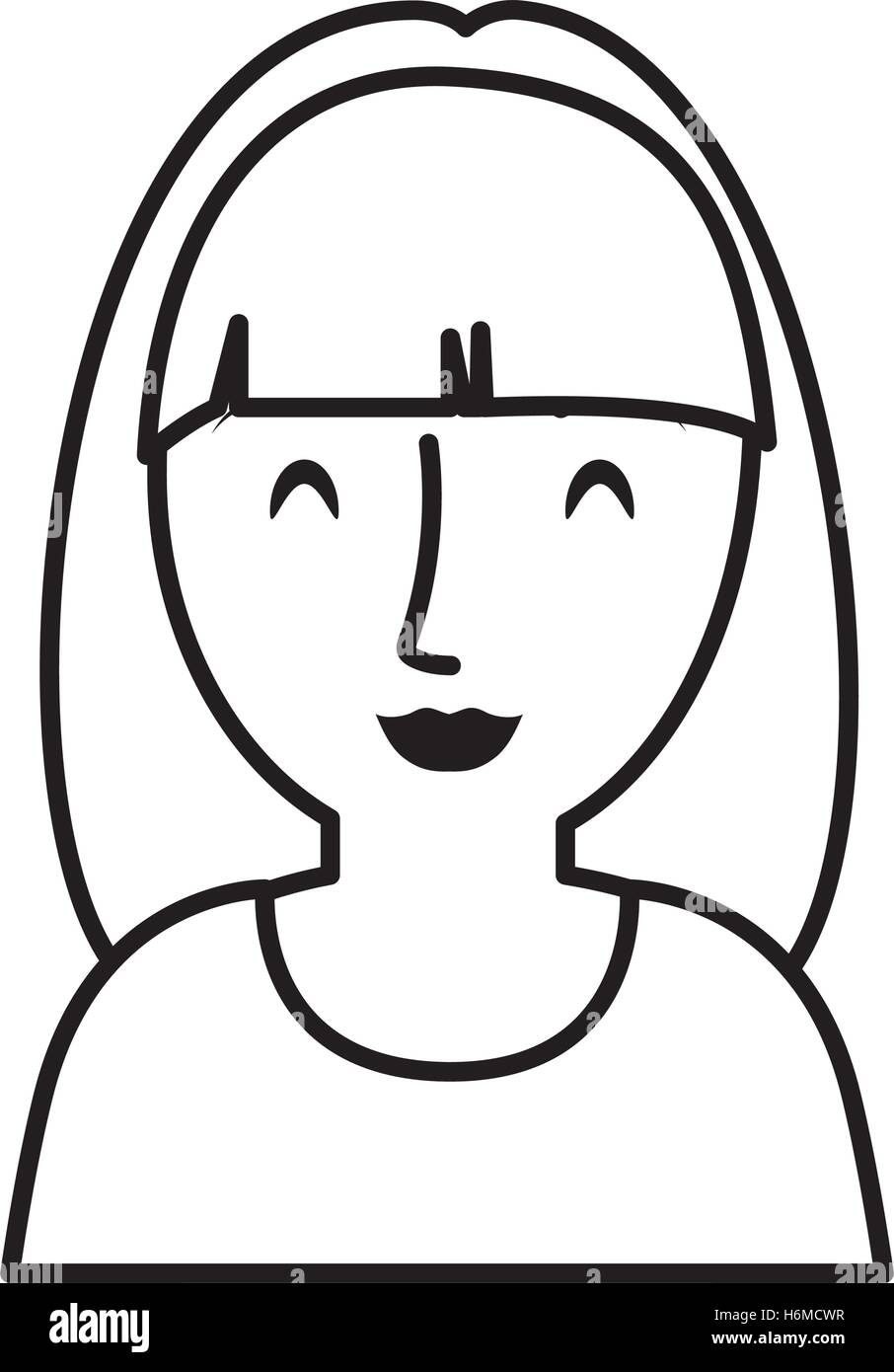 teen girl character avatar vector illustration design Stock Vector ...