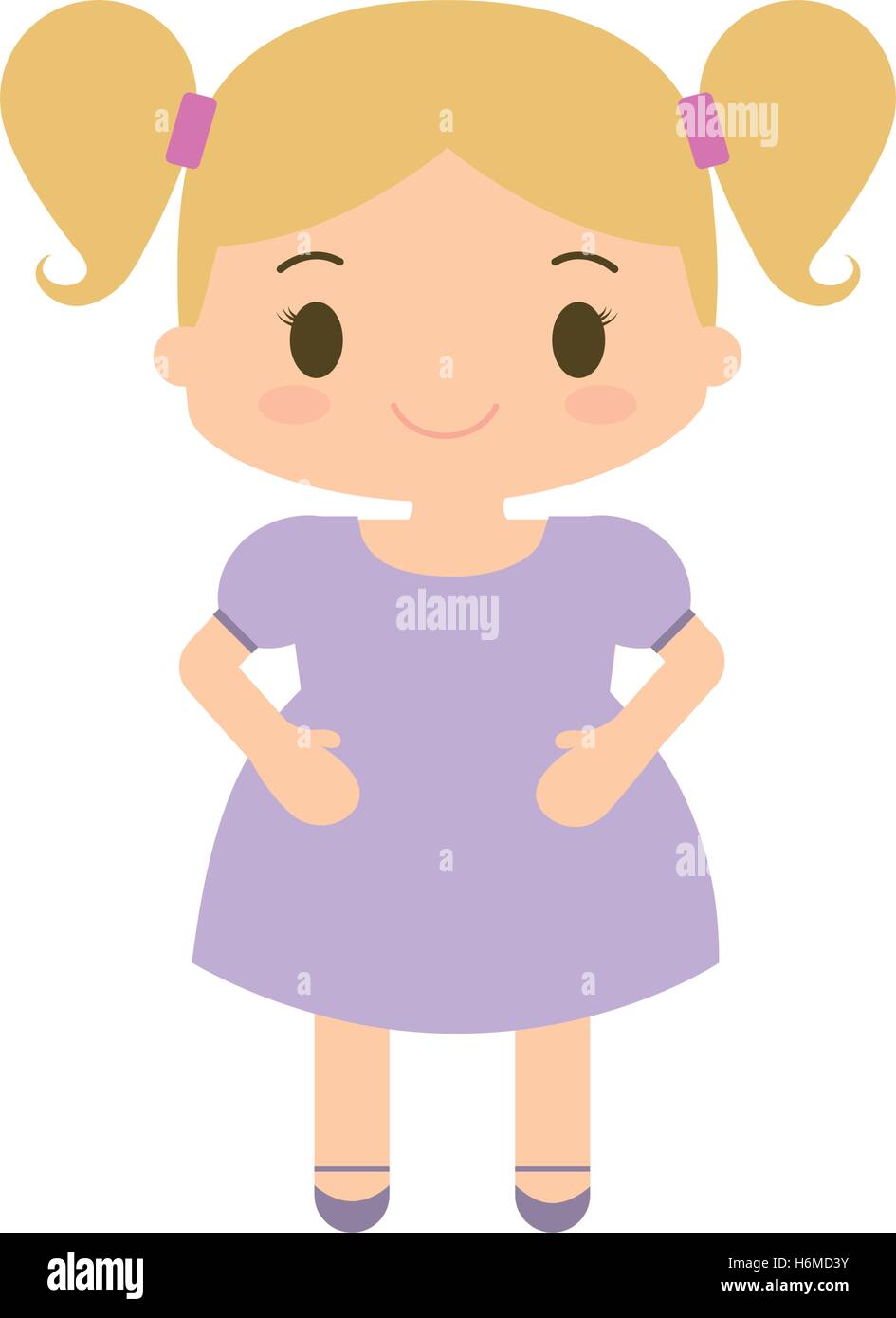 happy girl character avatar vector illustration design Stock Vector ...