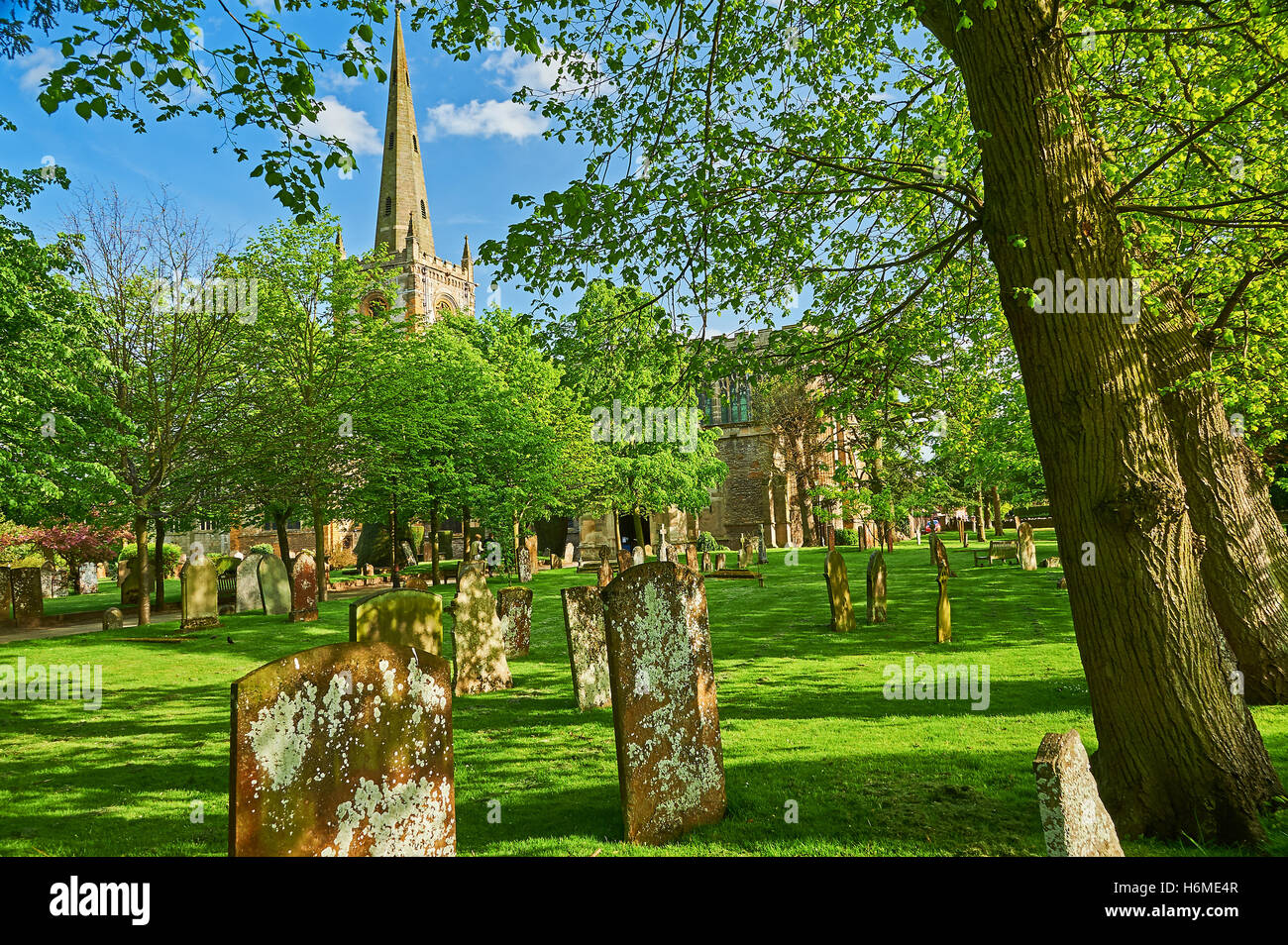Holy Trinity church Stratford upon Avon - burial place for William Shakespeare, world famous playwright Stock Photo