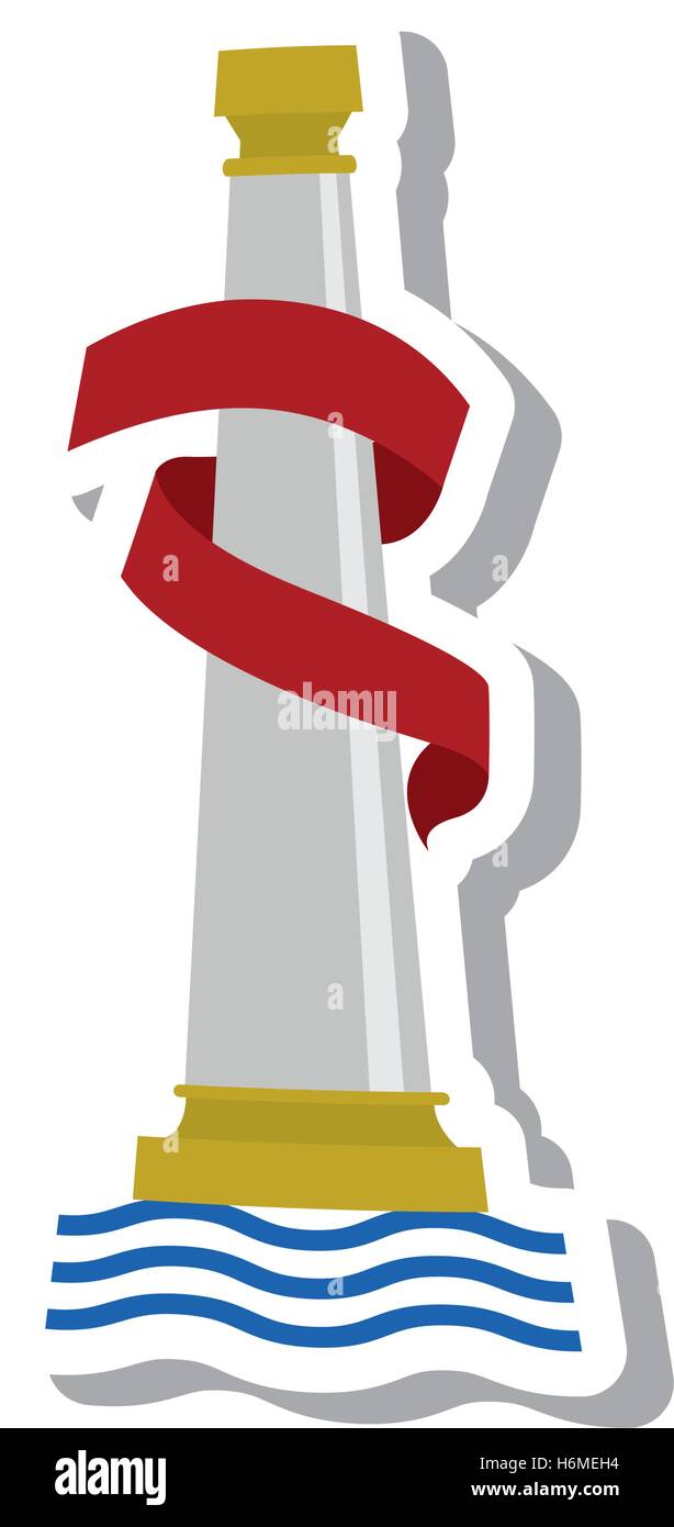 pillars of Hercules emblem vector illustration design Stock Vector